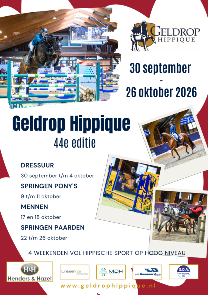 2026 Geldrop Hippique Aankondiging poster metsponsors